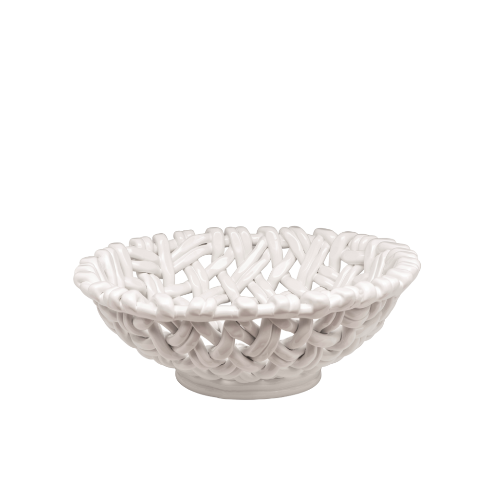 SKYROS ROUND BASKET - WHITE