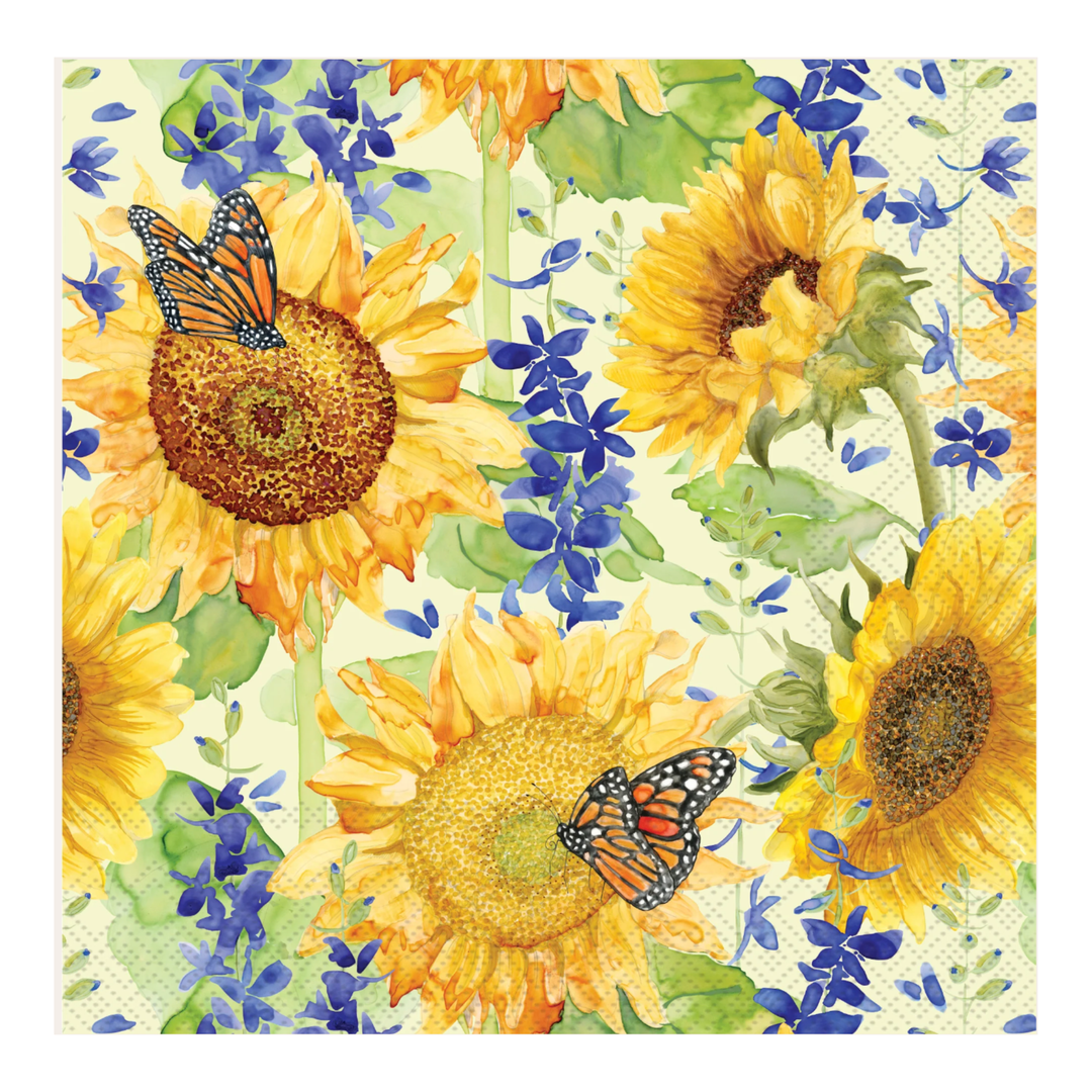 BOSTON INTERNATIONAL Sunflower And Larkspur Fall Napkins