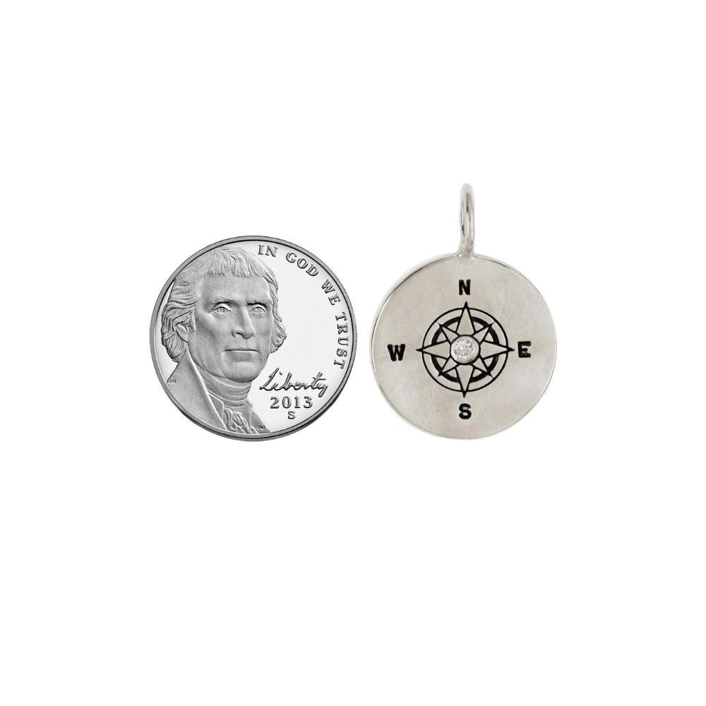 HEATHER B. MOORE COMPASS ROUND CHARM