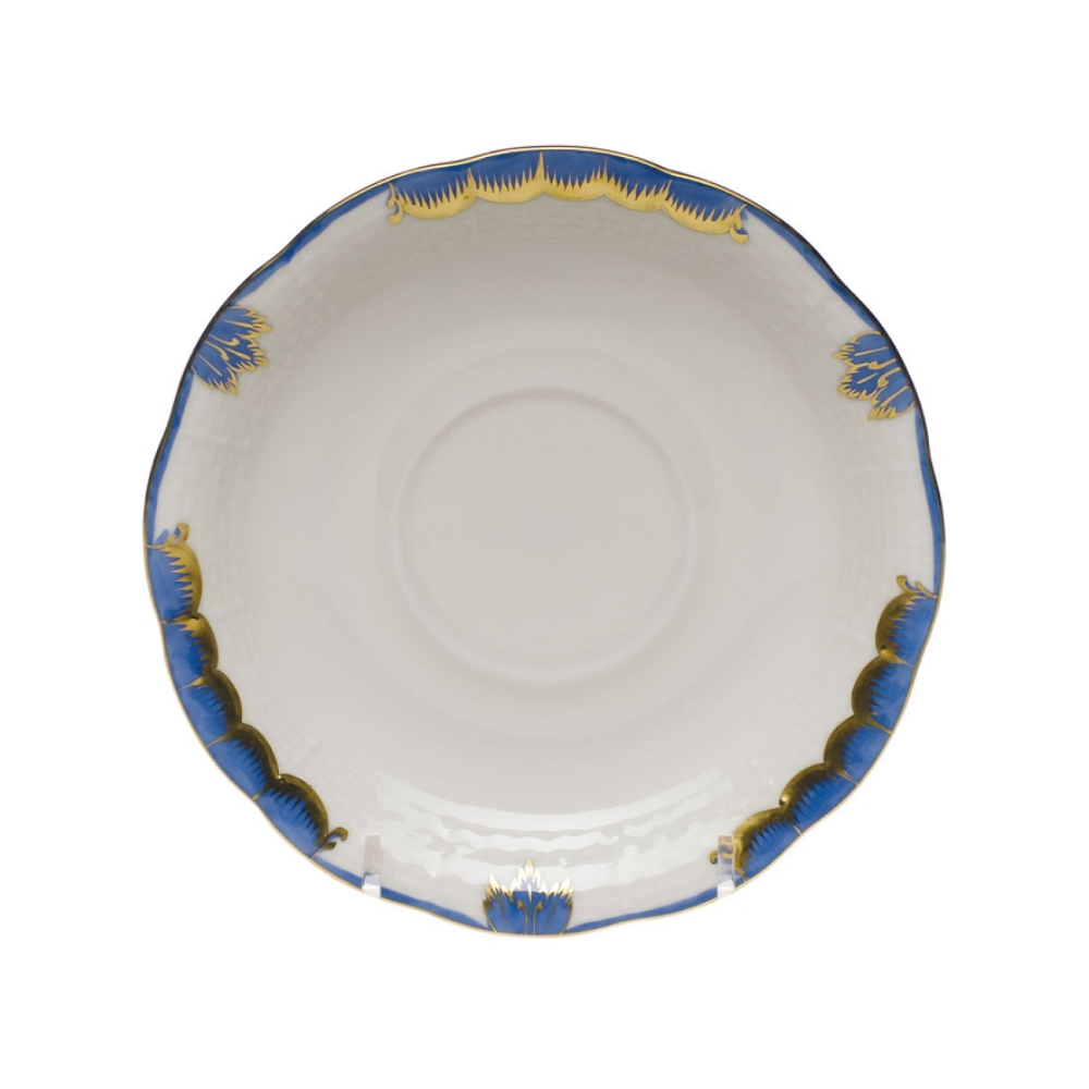 HEREND PRINCESS VICTORIA BLUE SAUCER