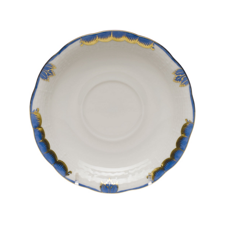 HEREND Princess Victoria Blue Saucer