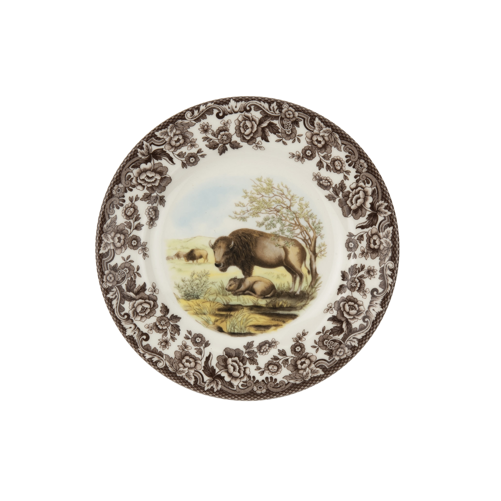 SPODE WOODLAND BISON SALAD PLATE