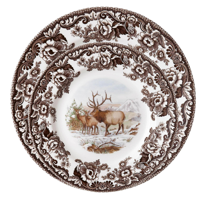 SPODE WOODLAND ELK DINNER PLATE