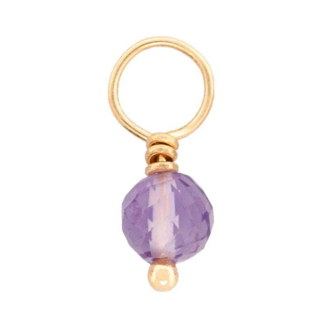 HEATHER B. MOORE WIRED PURPLE AMETHYST CHARM