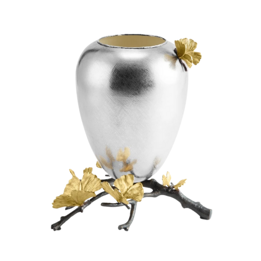 MICHAEL ARAM BUTTERFLY GINKGO VASE - MEDIUM