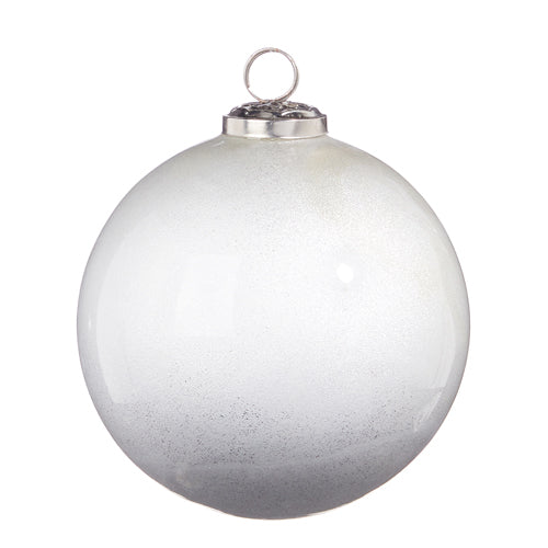 RAZ IMPORTS WHITE SNOW BALL ORNAMENT