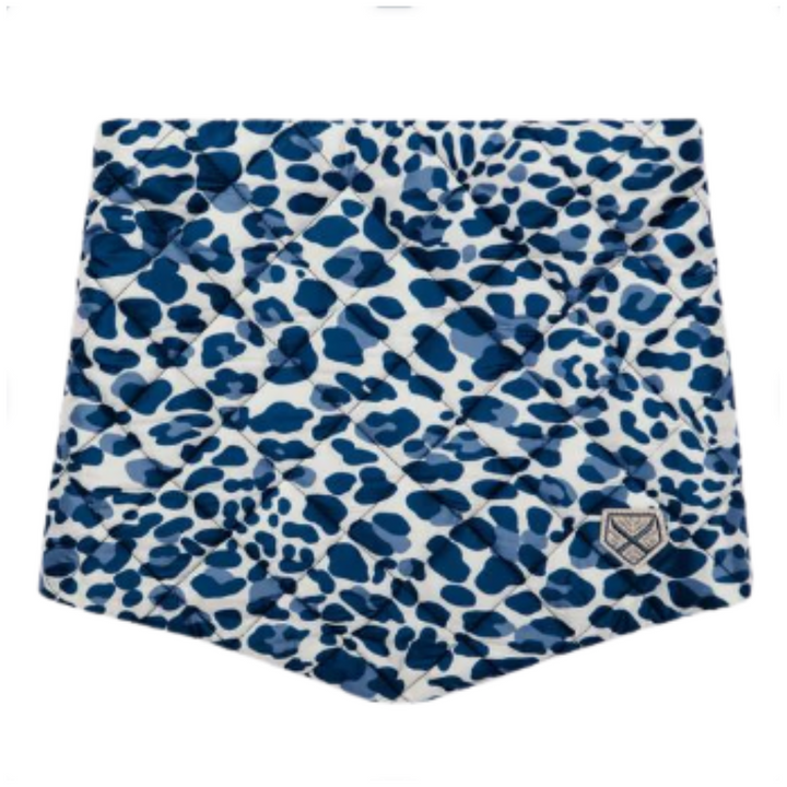 POWDER PUFF COLLECTION BASIC NECKWARMER NAVY LEOPARD