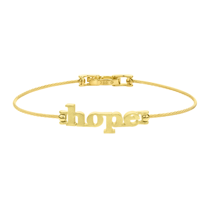 PAUL MORELLI 18K YELLOW GOLD WIRE "HOPE" BRACELET
