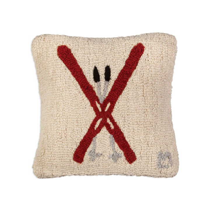 CHANDLER 4 CORNERS CROSSED SKIS HOOK PILLOW