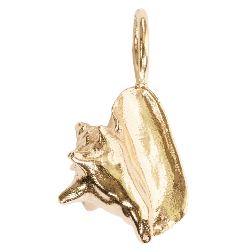 HEATHER B. MOORE GOLD POLISHED CONCH SHELL SCULPTURAL CHARM