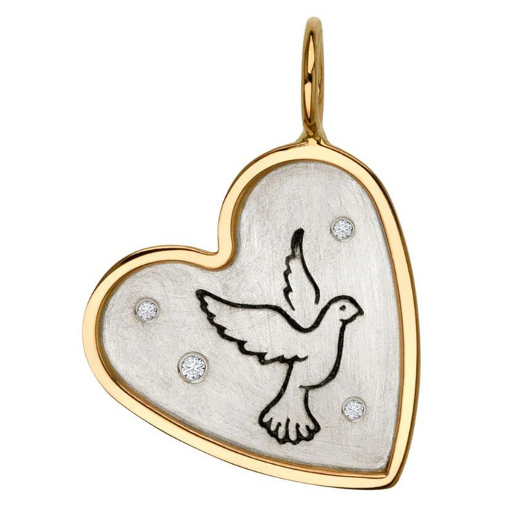 HEATHER B. MOORE DOVE HEART CHARM