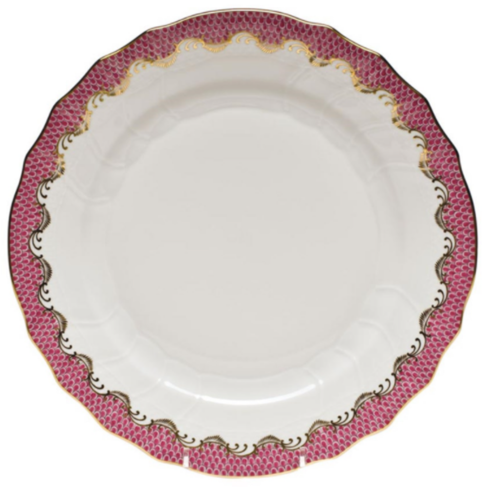 HEREND Fish Scale Pink Salad Plate