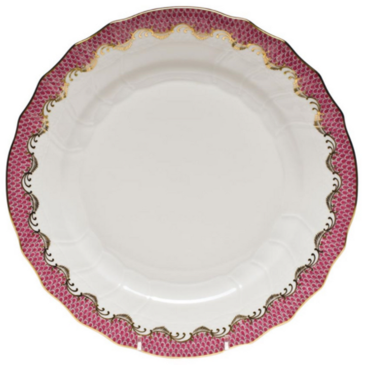 HEREND Fish Scale Pink Salad Plate
