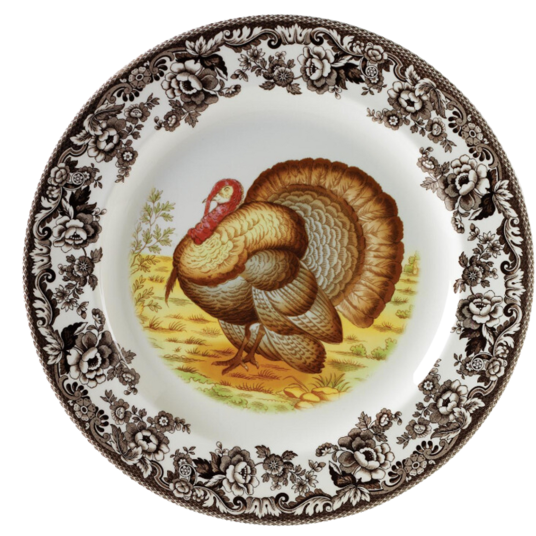 SPODE WOODLAND TURKEY ROUND PLATTER