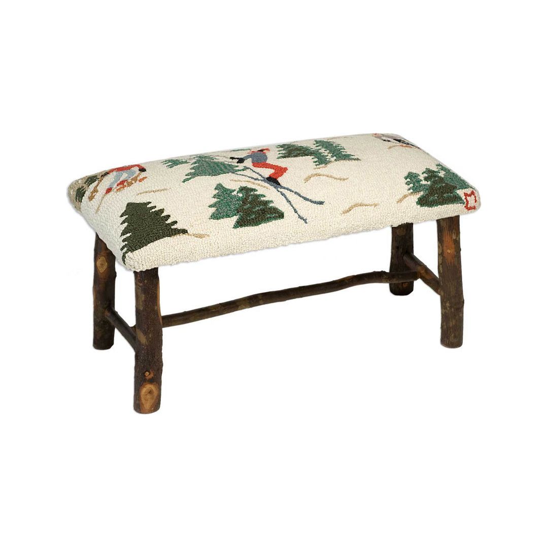 CHANDLER 4 CORNERS HICKORY SKIER BENCH