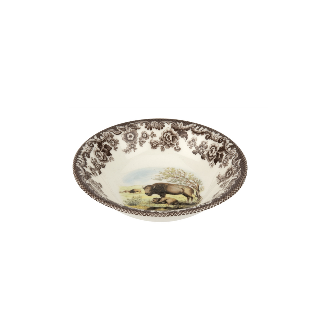 SPODE WOODLAND BISON ASCOT CEREAL BOWL