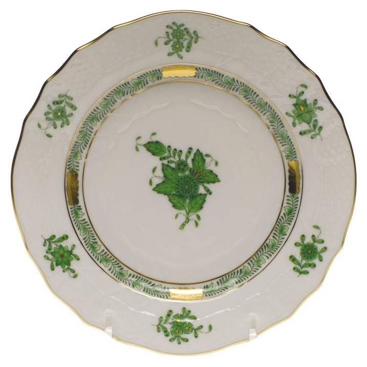 HEREND CHINESE BOUQUET GREEN SAUCER