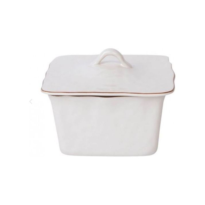 SKYROS CANTARIA WHITE DINNERWARE SQUARE COVERED CASSEROLE