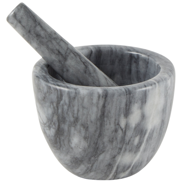RSVP GREY MARBLE MORTAR AND PESTLE