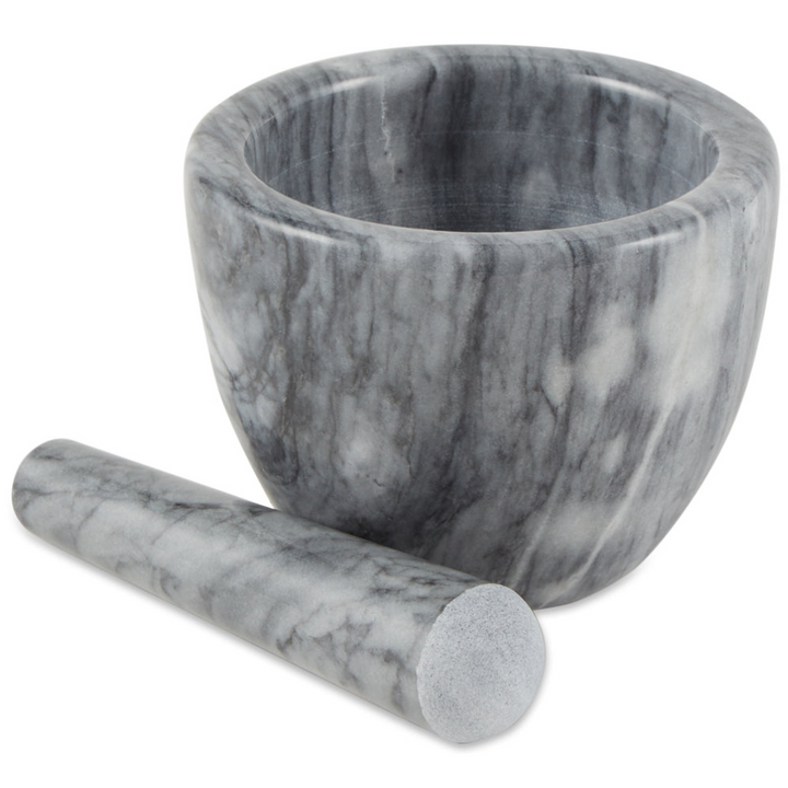 RSVP GREY MARBLE MORTAR AND PESTLE