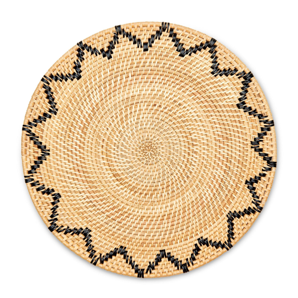 DEBORAH RHODES Ziz Zag Rattan Placemat