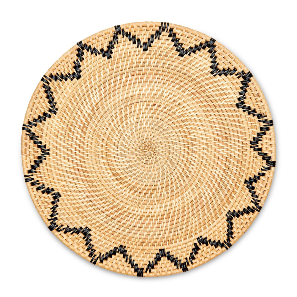 DEBORAH RHODES ZIG ZAG RATTAN PLACEMAT