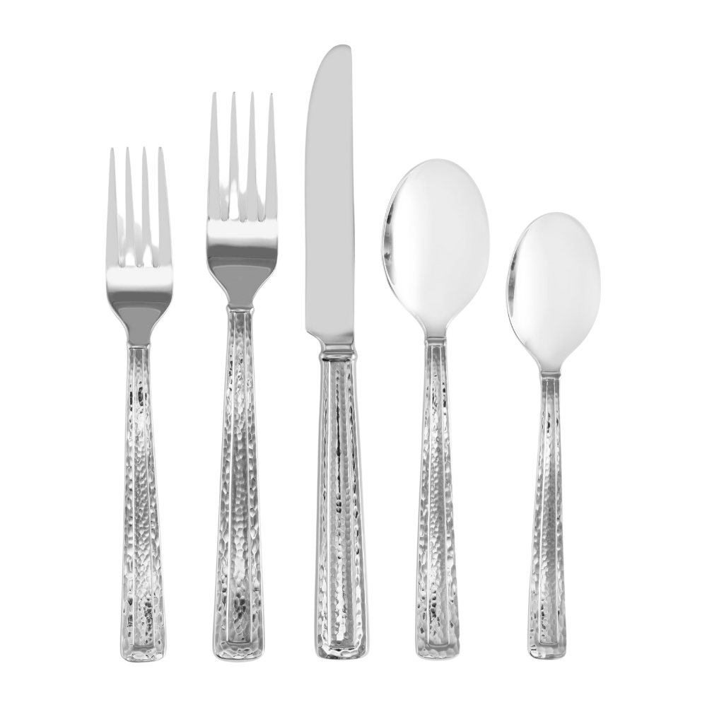MICHAEL ARAM HAMMERTONE 5PC FLATWARE SET
