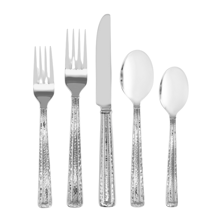 MICHAEL ARAM HAMMERTONE 5PC FLATWARE SET
