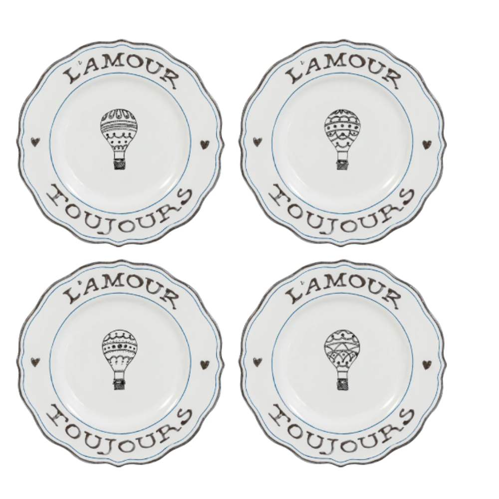 JULISKA L'AMOUR TOUJOURS DESSERT SALAD PLATES (ONLINE ONLY)