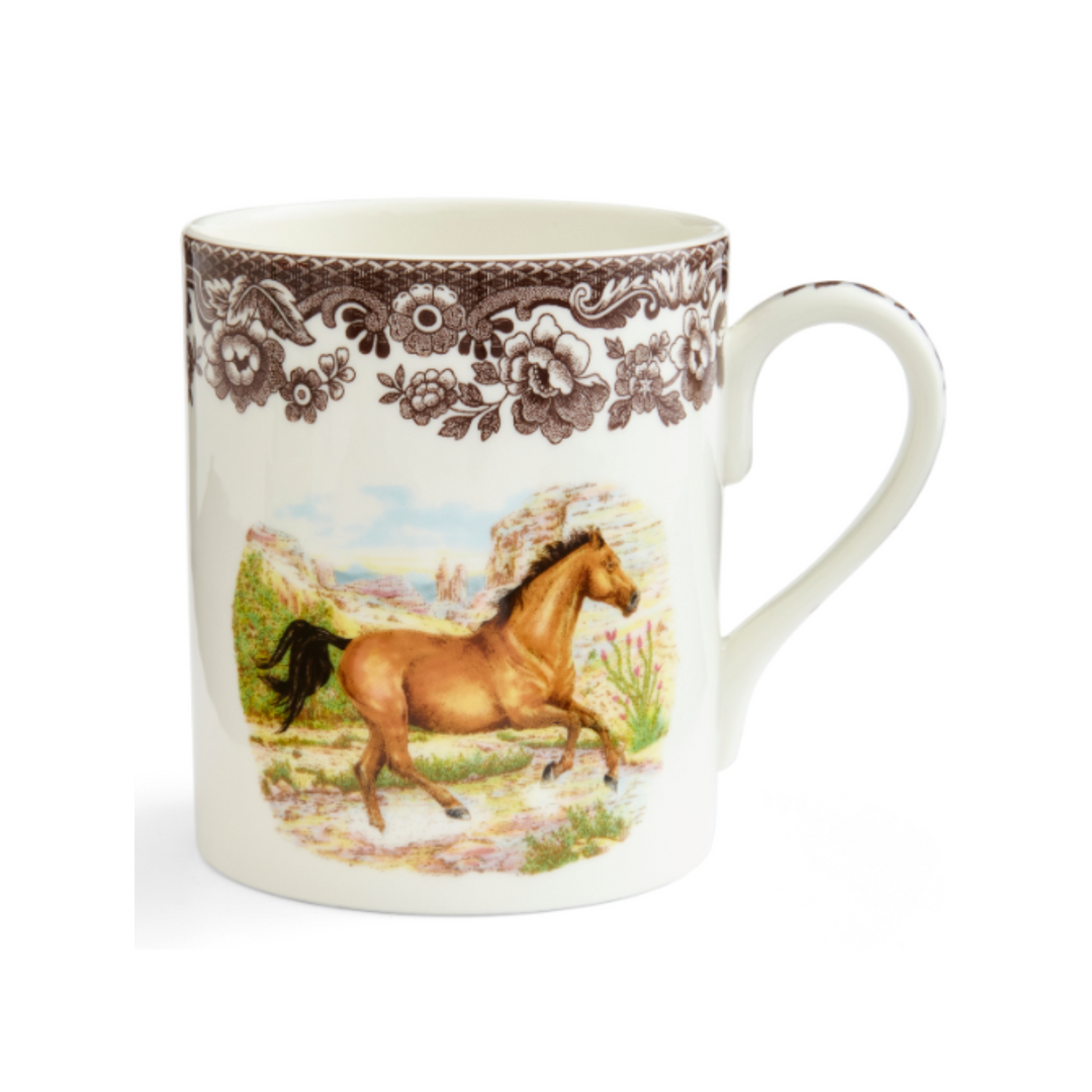 SPODE WOODLAND AMERICAN QUARTER HORSE MUG