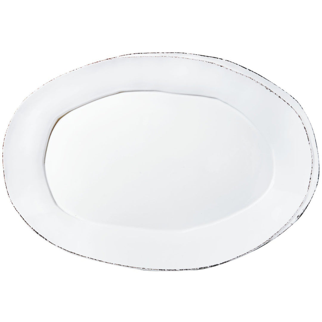 VIETRI LASTRA WHITE OVAL PLATTER