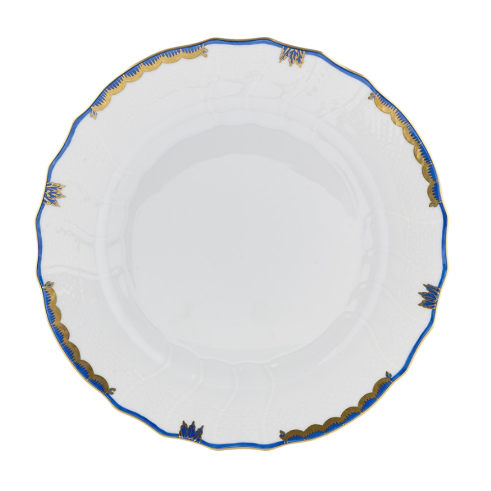 HEREND Princess Victoria Blue Dessert Plate