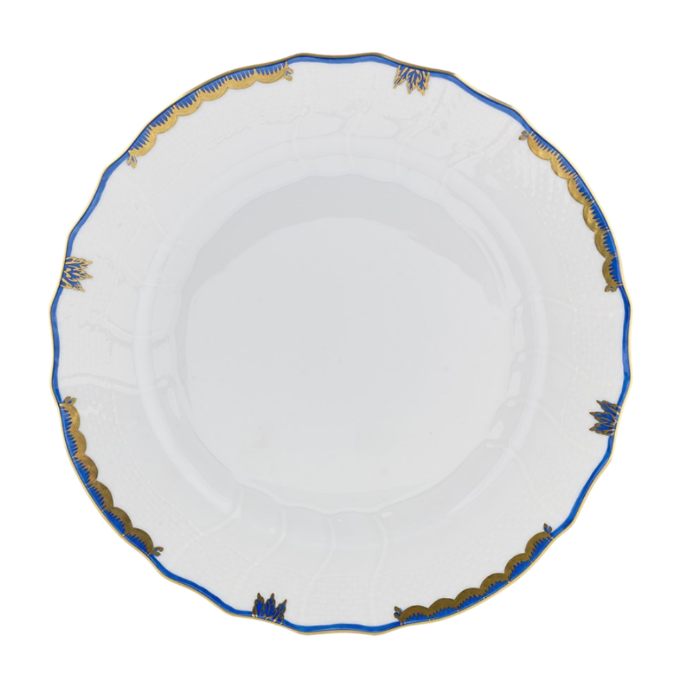 HEREND PRINCESS VICTORIA BLUE DESSERT PLATE