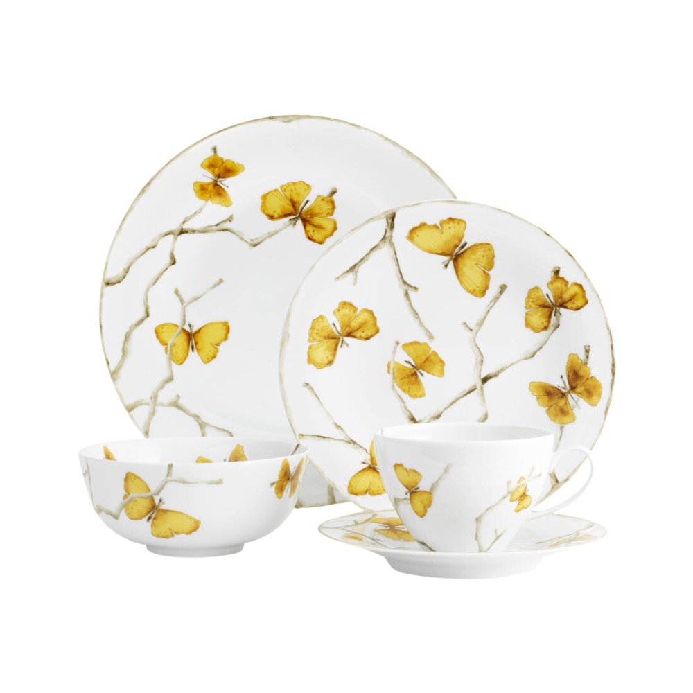 MICHAEL ARAM BUTTERFLY GINKGO GOLD 5PC PLACESETTING