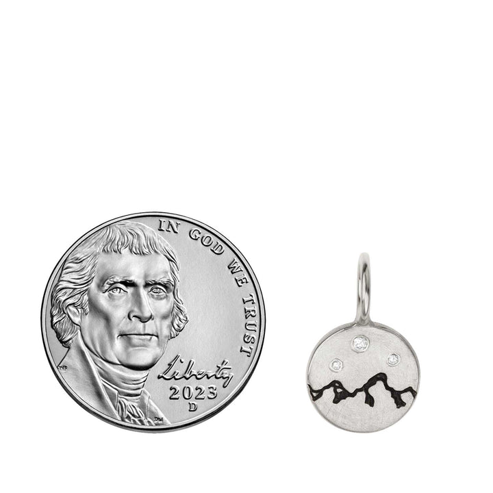 HEATHER B. MOORE Sterling Silver Diamond Teton Charm
