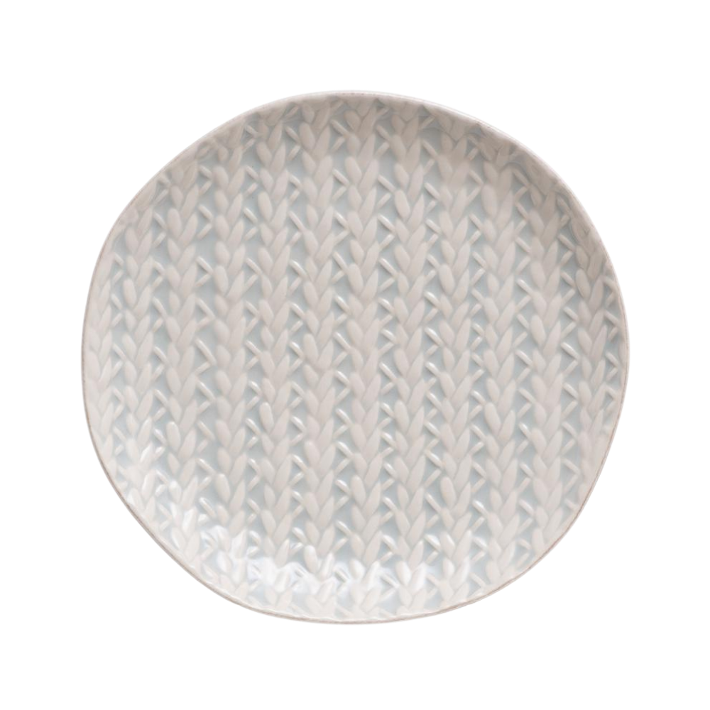 SKYROS Cantaria Sheer Blue Cable Weave Salad Plate