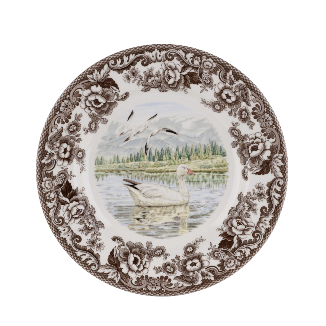 SPODE WOODLAND SNOW GOOSE DINNER PLATE