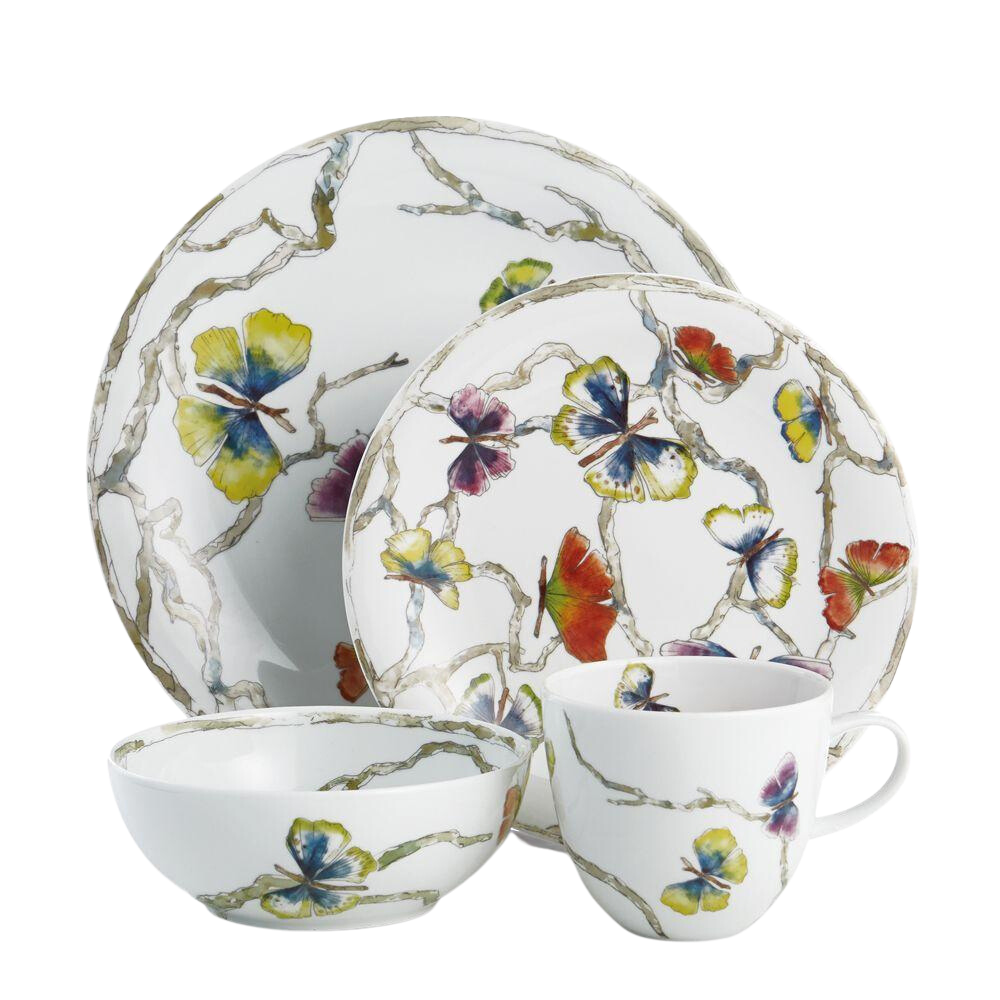 MICHAEL ARAM BUTTERFLY GINKGO DINNERWARE 4PC SETTING