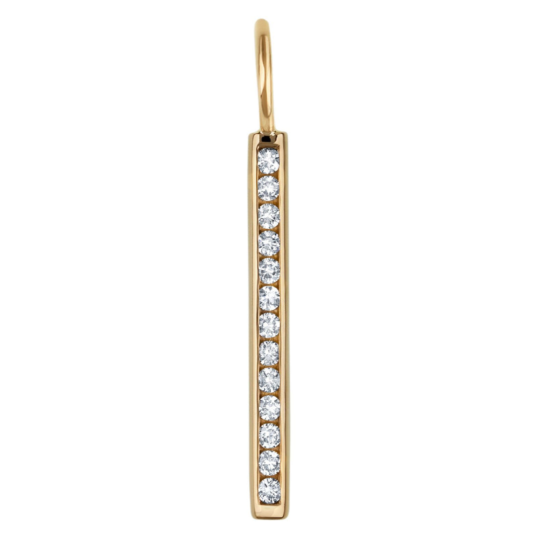 HEATHER B. MOORE Channel Set Medium Bar Necklace