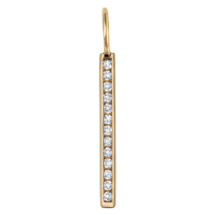 HEATHER B. MOORE Channel Set Medium Bar Necklace