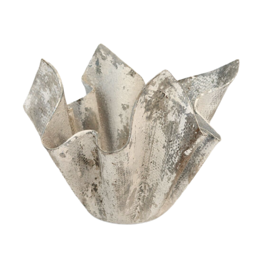 180 DEGREES White Mouchoir Resin Planter