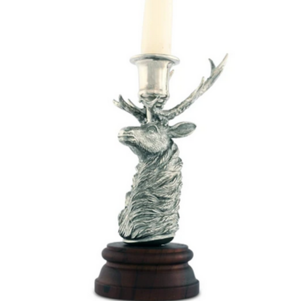 VAGABOND HOUSE Pewter Elk Tape Candletrick