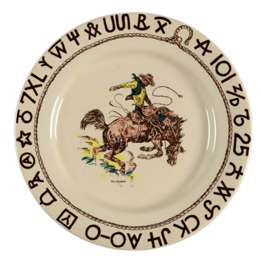 TRUE WEST Rodeo Dinner Plate