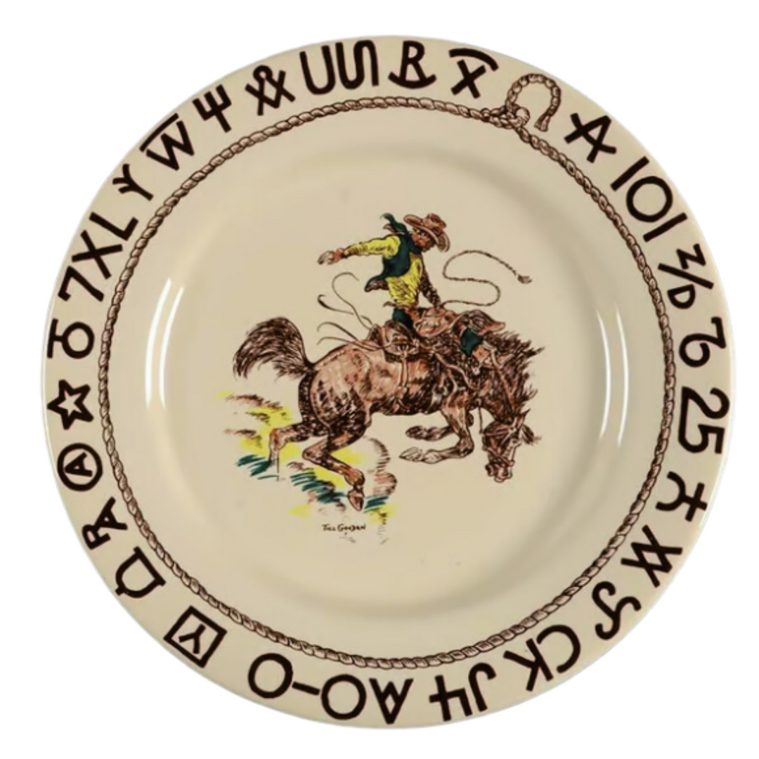 TRUE WEST RODEO DINNER PLATE