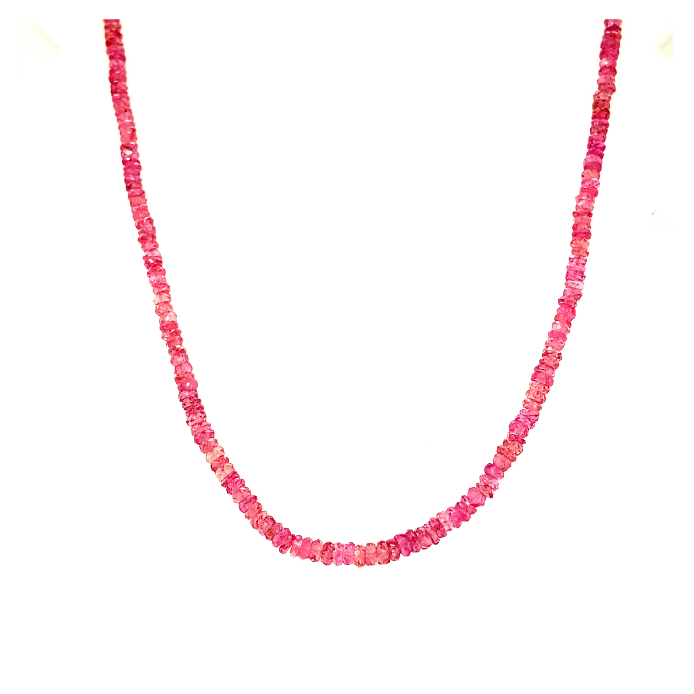 LISA NIK PINK SAPPHIRE BEAD NECKLACE