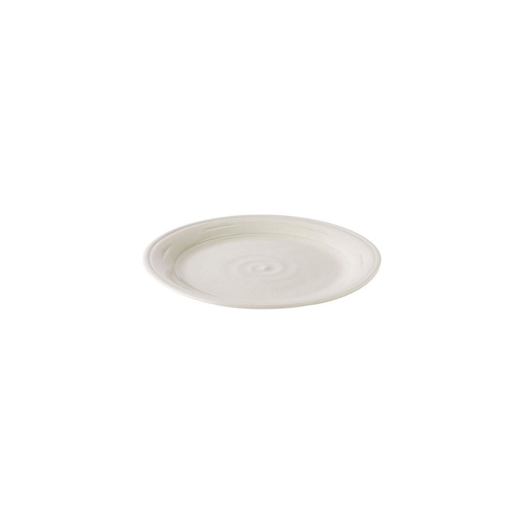 SIMON PEARCE BELMONT DINNER PLATE - CRACKLE IVORY