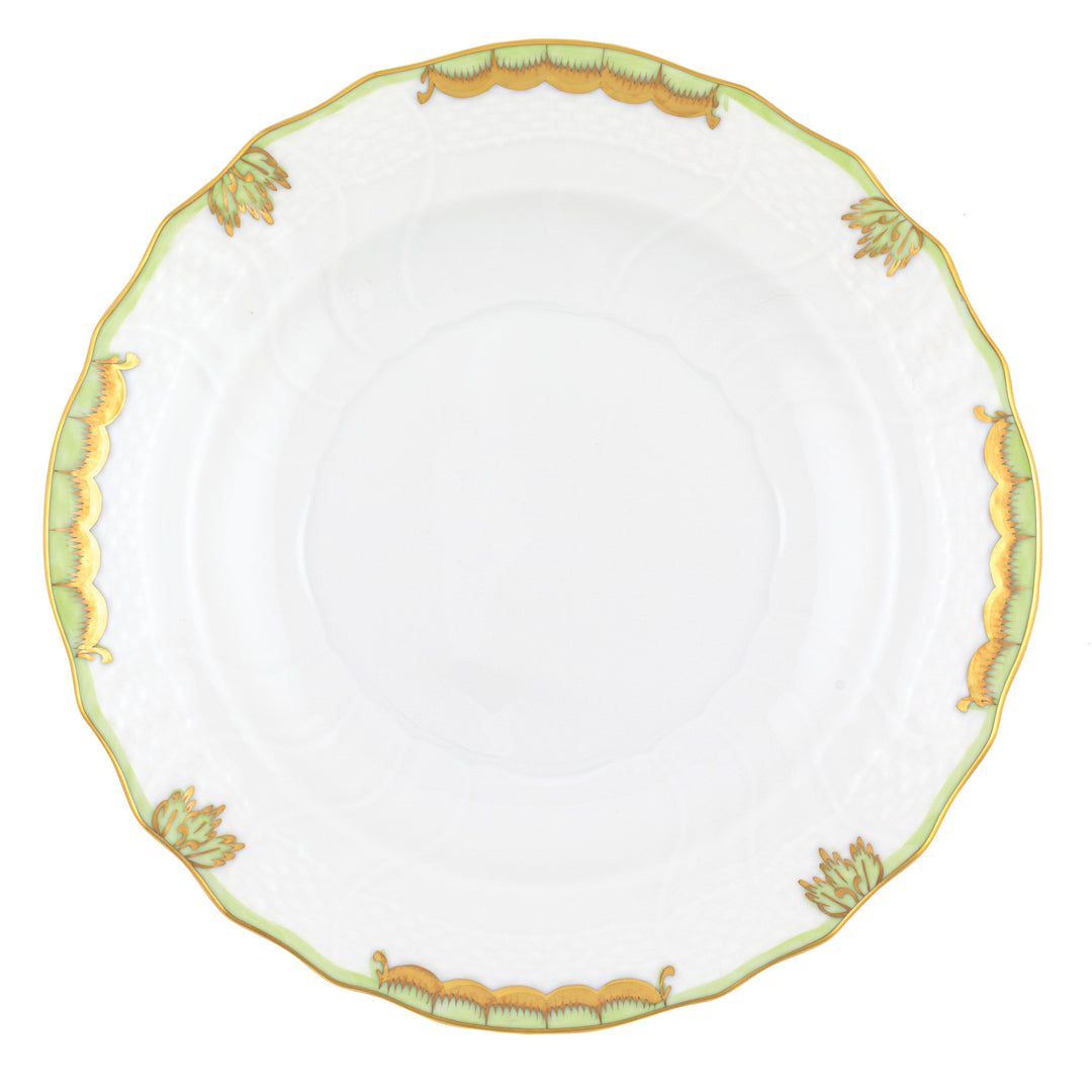 HEREND PRINCESS VICTORIA GREEN SALAD PLATE