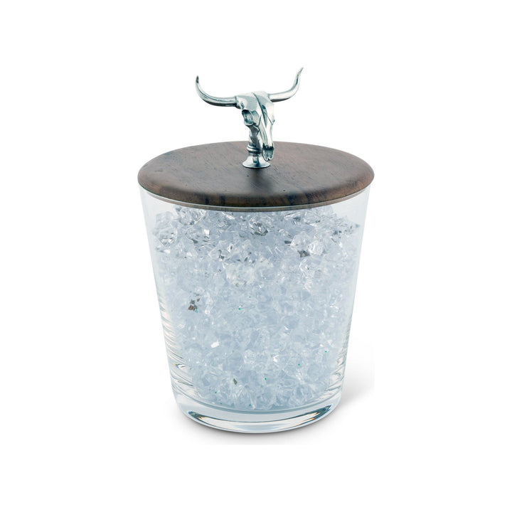 VAGABOND HOUSE ICE BUCKET WITH COW SKULL KNOB