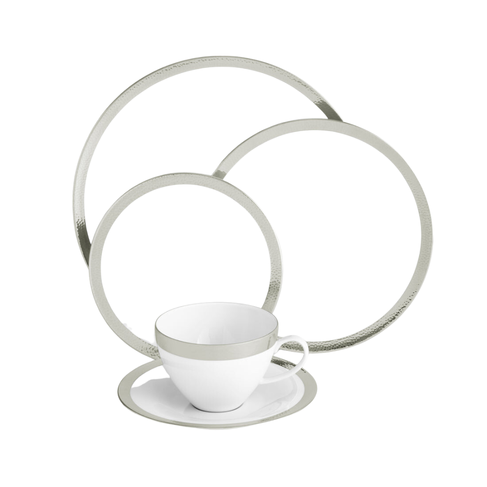 MICHAEL ARAM Silversmith Dinnerware 5PC Placesetting