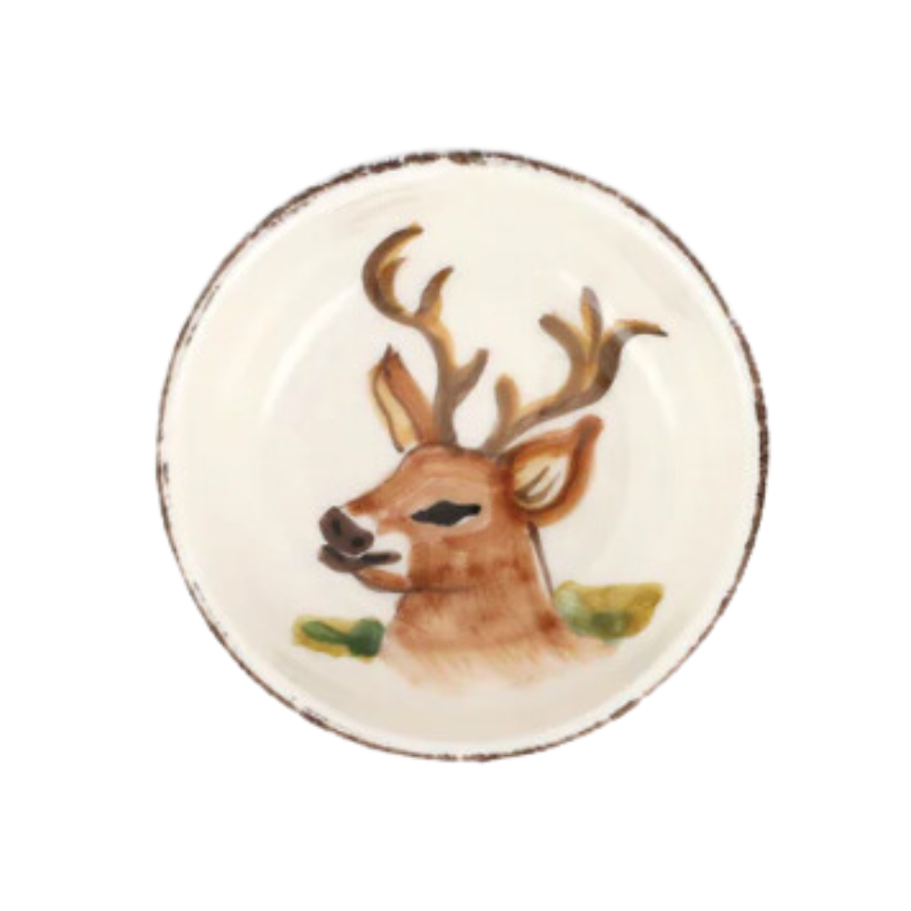 VIETRI WILDLIFE DEER CONDIMENT BOWL